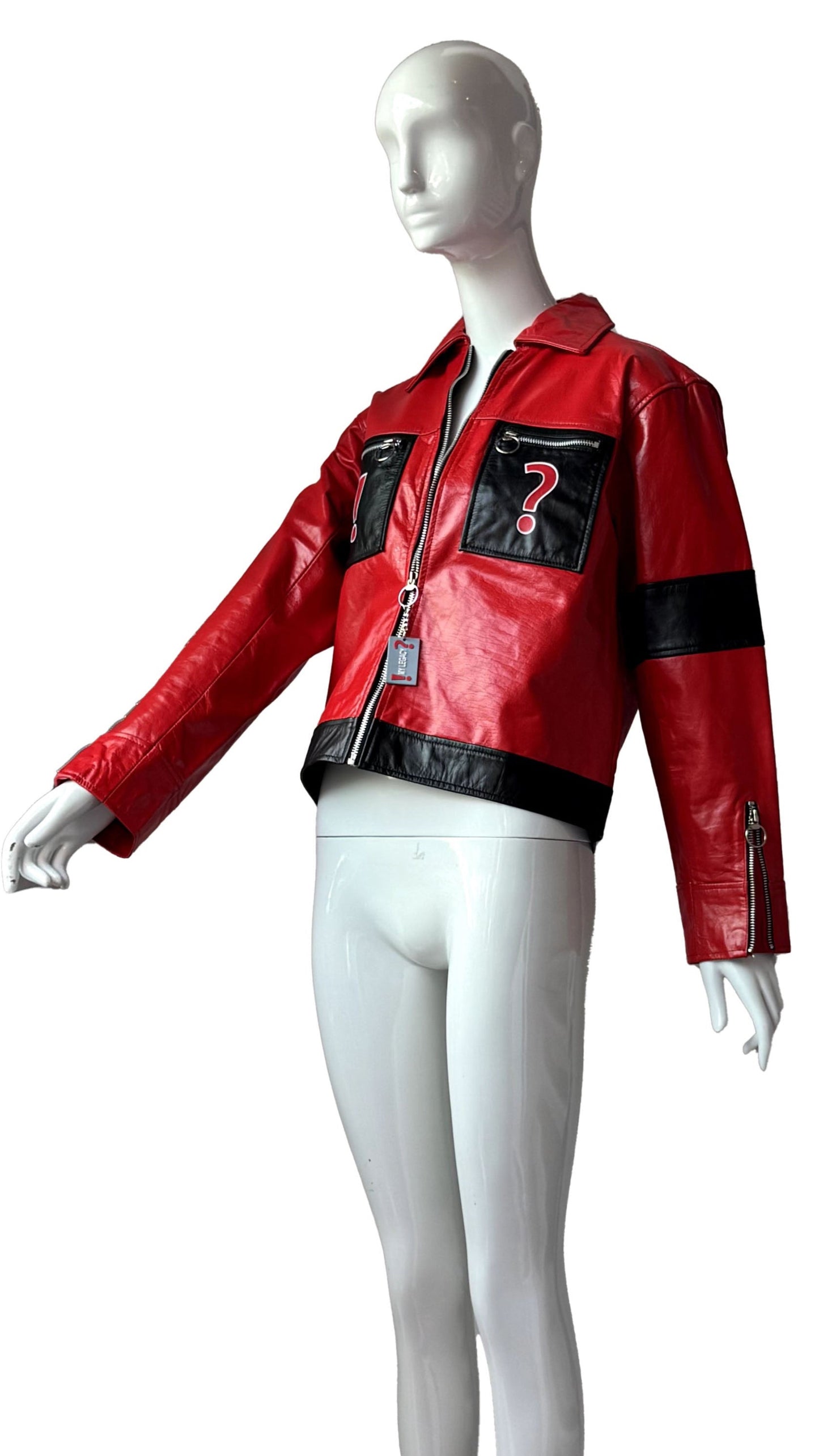 Red and Black Leather Jacket
