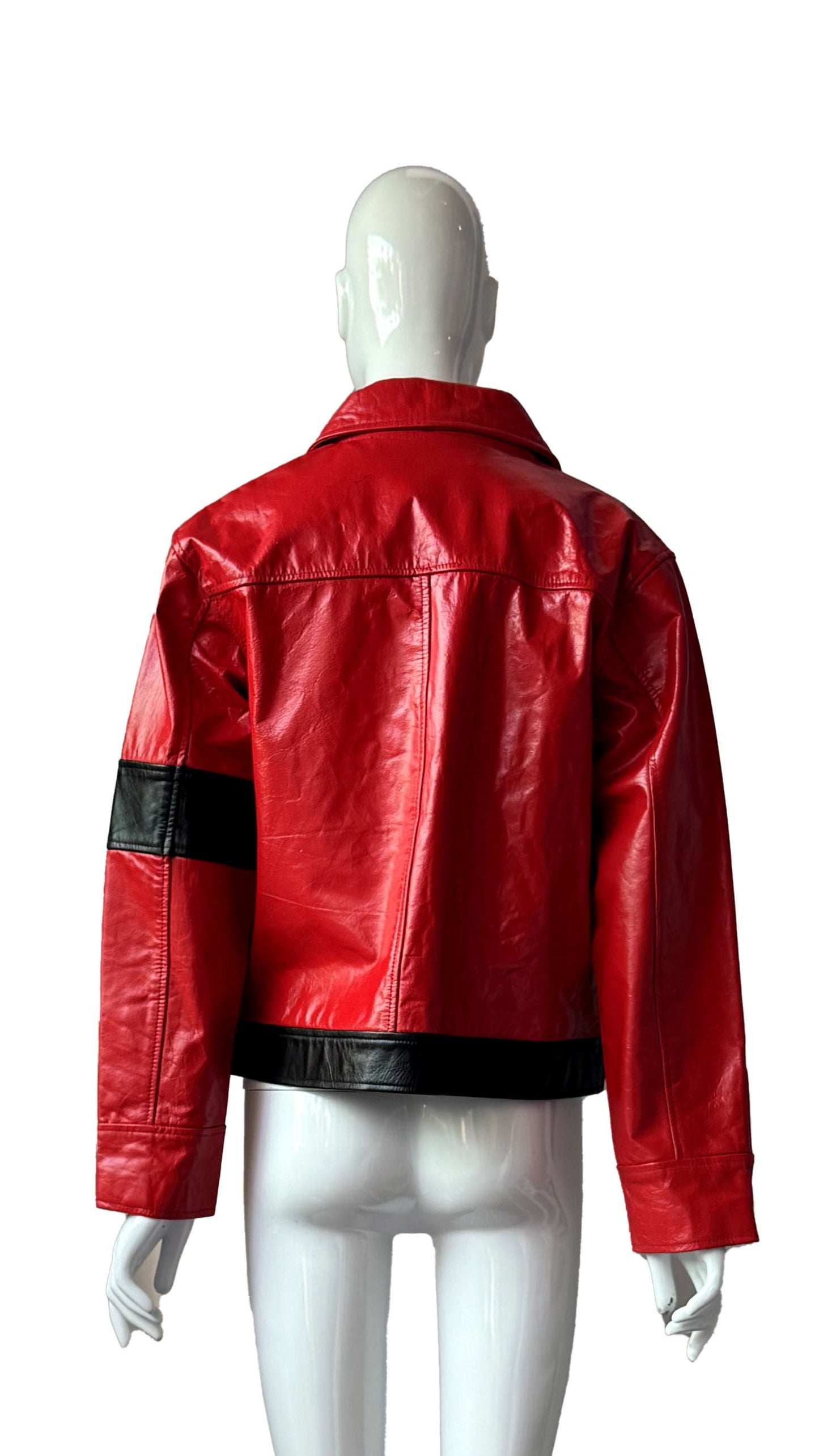 Red and Black Leather Jacket